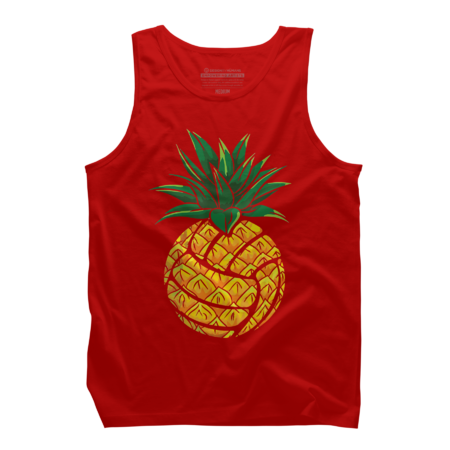 Funny Pineapple Volleyball T-Shirt by COVI