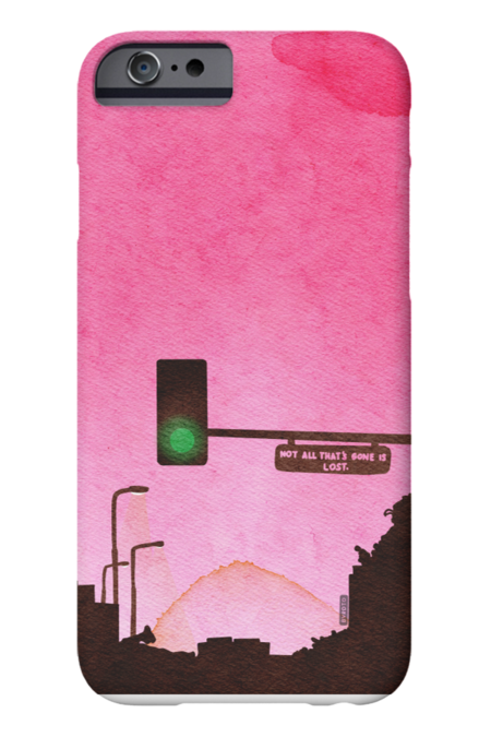 Watercolor Sunset Intersection by BVRDTO