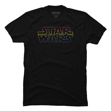 Star Wars Rainbow Outline Logo Gradient 
