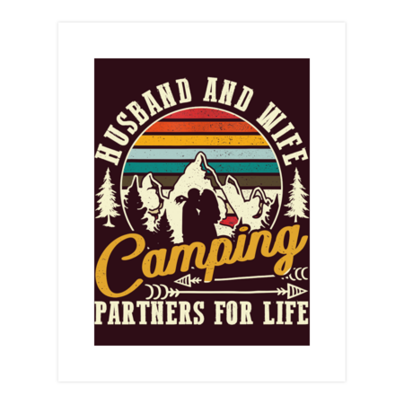 Husband And Wife Camping Partners For Life Sweet T-Shirt