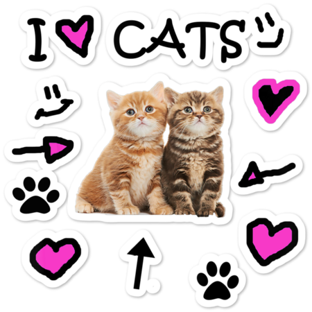 I Love Cats Cat Lover by KangThien