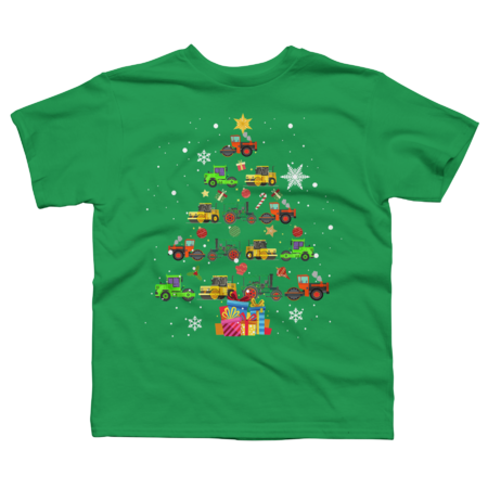 Christmas Tractor Tree Gift Farmer Shirts Funny Tractor Xmas by VitMon