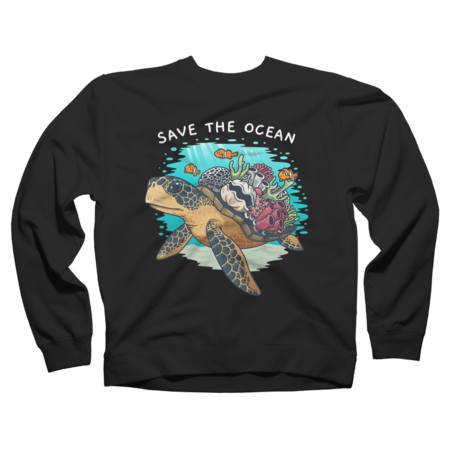 Save The Ocean Sea Turtle Coral Reef Environmental Gift