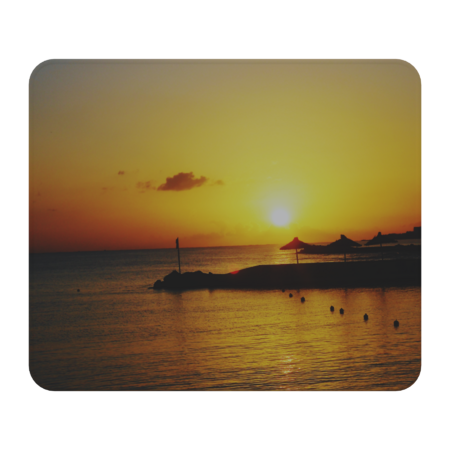 Colorful sunrise by the ocean Greece Crete photo design by BoogieCreates