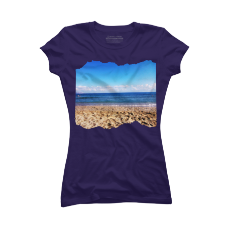 summer day by the ocean and sandy beach photo design by BoogieCreates