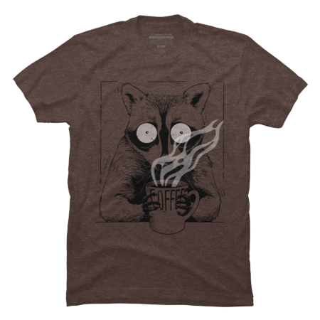 Raccoon with coffee by Fireflydesign