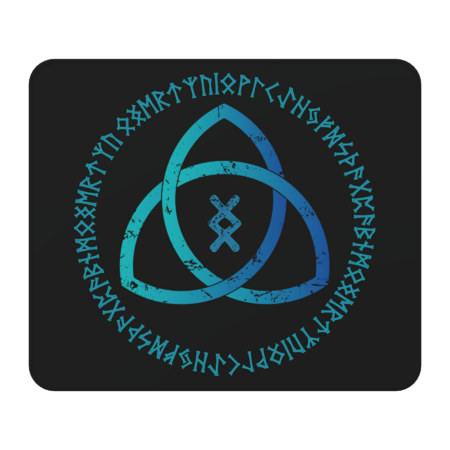 Blue Nordic rune circle and Inguz rune by OpooqOdesign
