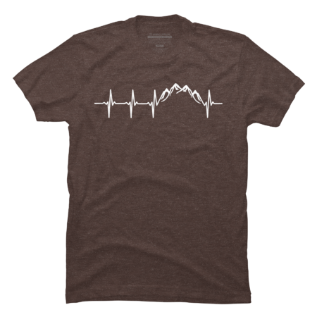 Mountain Heartbeat Gift For Mountain Lovers  Hikers T-Shirt by Flowerr