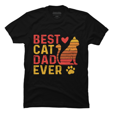 Best Cat Dad Ever Vintage Daddy Papa Cat Lover Father's day