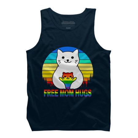 Free Mom Hugs LGBT Cat Gay Pride Rainbow by Avocato