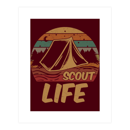 Scout Life Scouting Lovers Gifts Hiking Happy Camper T-Shirt