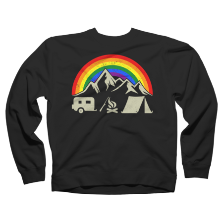 Th LGBT Camping Rainbow Gay Flag Costume Funny Camper T-Shirt