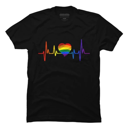 Lovely LGBT Gay Pride Heartbeat Lesbian Gays Love