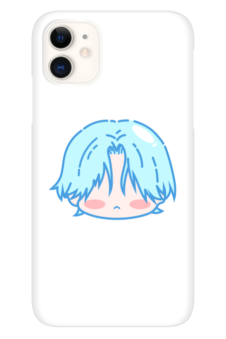 cute blue haired anime