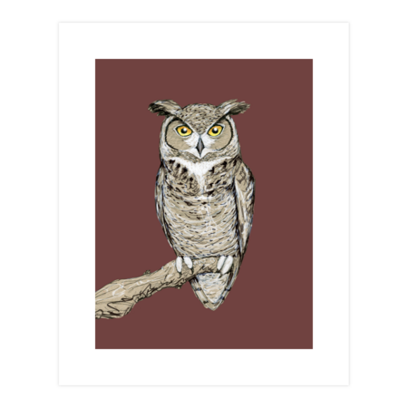 Great horned owl by Bwiselizzy