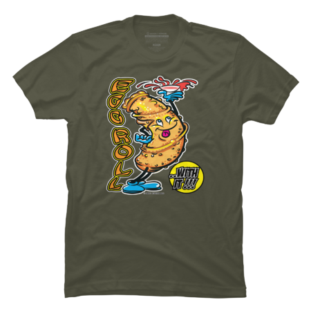 Egg Roll With It, Cartoon Mascot by eShirtLabs