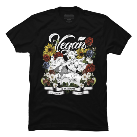 Vegan, Be Kind To Every Kind Graphic Tee by everpop