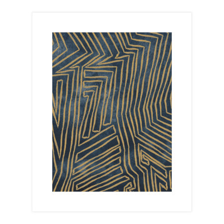 Gold lines abstract painting by distinctyshirts