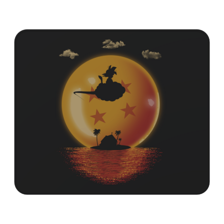 kid goku in the flying nimbus - dragon ball by OWLdigital