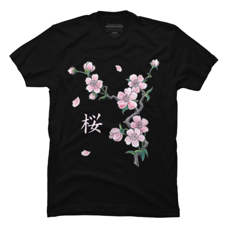Sakura Cherry Blossom Japan Lover Japanese Kanji by MinShop