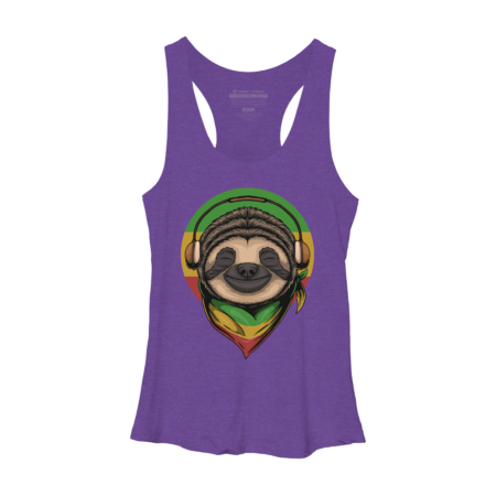 Sloth Rasta a Wearing Headphones by kai2day