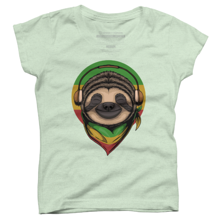 Sloth Rasta a Wearing Headphones
