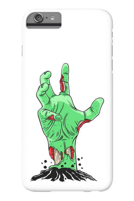 Creepy Zombie Cartoon Hand Rising from the Grave by melazergDesign