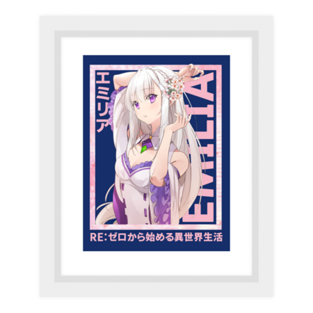 Emilia Streetwear Re:Zero Shirt Anime Shirt Rem Ram Subaru by Newsaporter