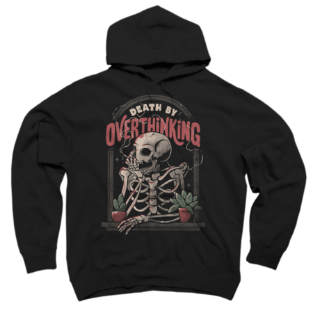 Death By Overthinking - Funny Skull Gift by EduEly
