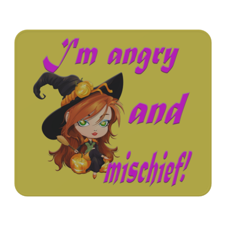 Graphic Art Angry Witch