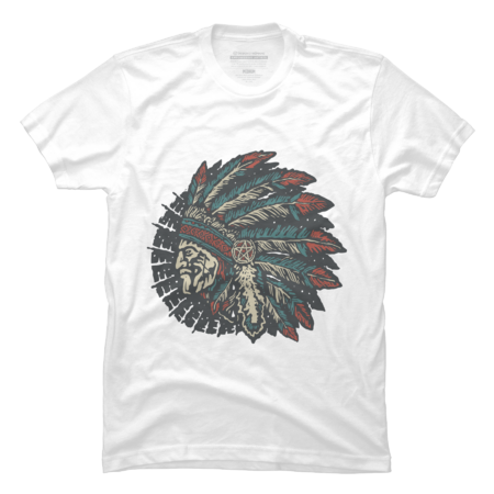 Native american indian chief vintage style illustration