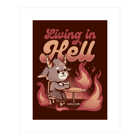 Living In Hell - Creepy Cute Evil Baphomet Gift