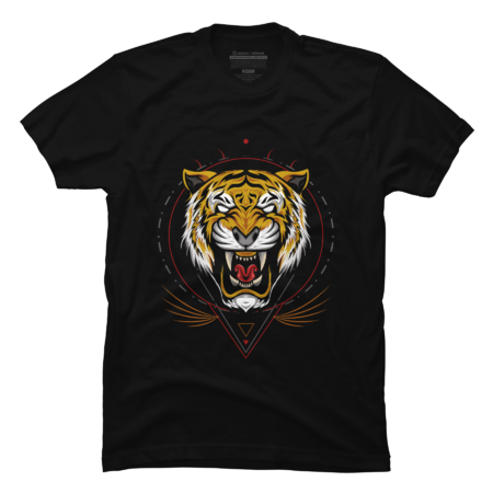 Vector Tiger with roaring face by AGORADESIGN