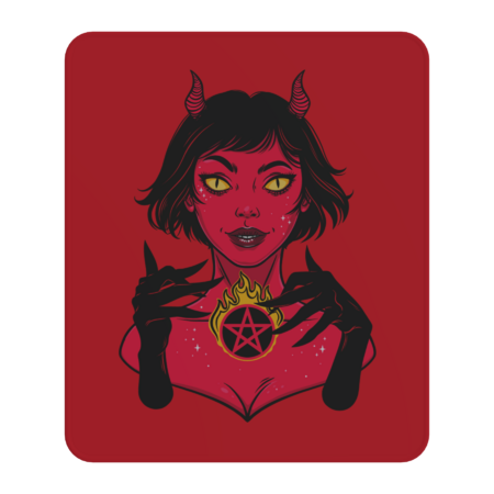 Red sexy demon witch girl by melazergDesign