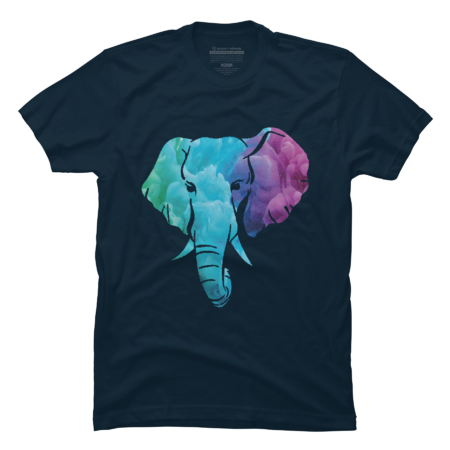 Elephant Art Abstract Colorful blue &amp; Purple