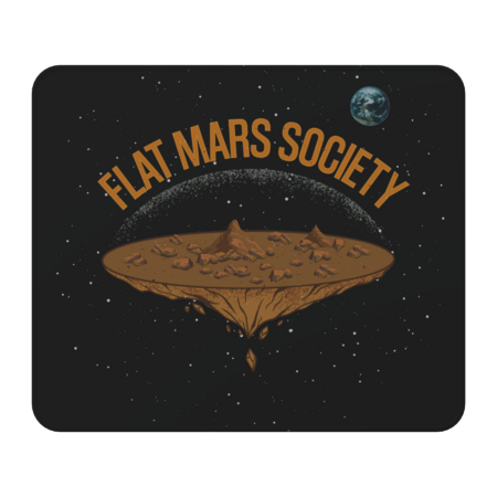 Flat Mars Society | Funny Space Illustration by artado