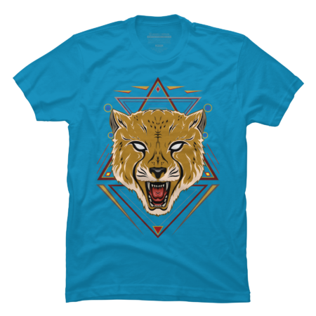 Vector cheetah roaring. cheetah logo template. by AGORADESIGN
