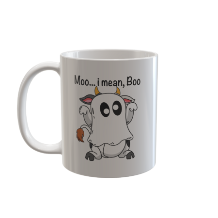 Moo I Mean Boo Ghost Cow by yargic