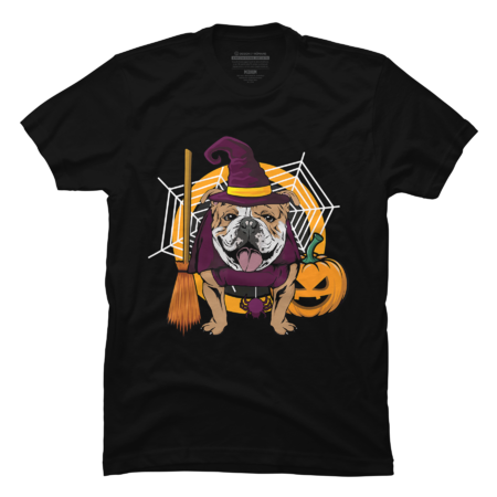 Bulldog shirt- Witch Bulldog Dog Costume