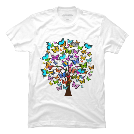 Butterflies as leaves on a tree women T-Shirt