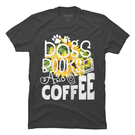 Sunflower Dogs Books Coffee Shirt by TainBing99