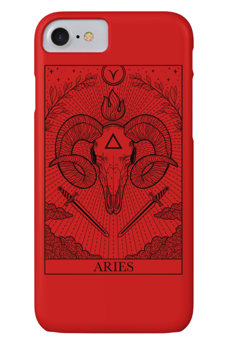 Zodiac sign tarot card Aries by melazergDesign