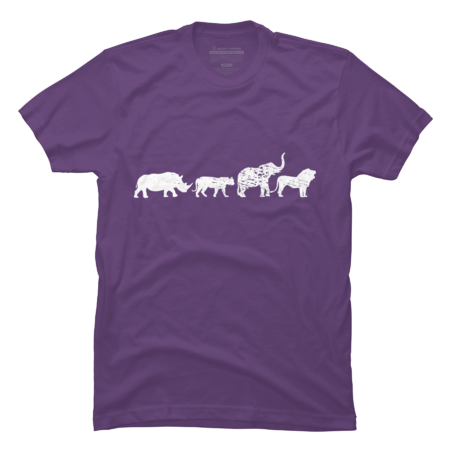 Animals shirt- Rhino Lion Elephant Namibia by LengLucky