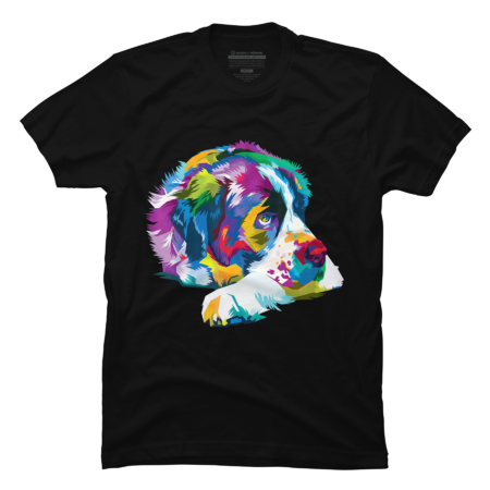 Dog shirt- Colorful Saint bernard