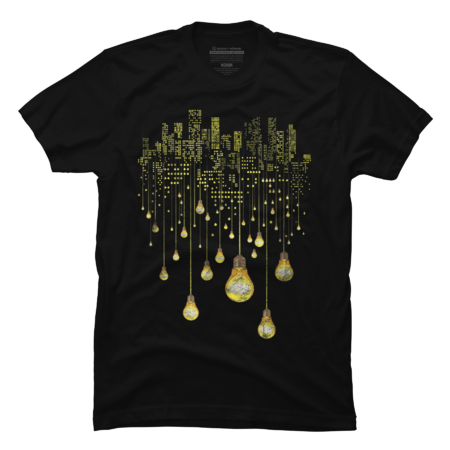 Skyline Light Bulb Graphic T-Shirt