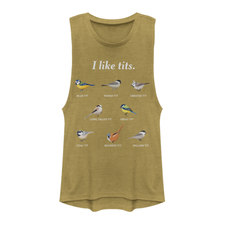 Bird shirt- I like tits Funny by DaumQQ