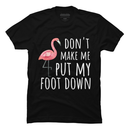 Flamingo T-Shirt - Don't Make Me Put My Foot Down