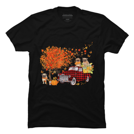 Thanksgiving shirt- Pug Pumpkin Truck Fall Leaf