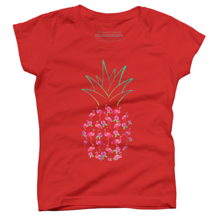 Flamingo Pink Pineapple T Shirts by LisaPink68