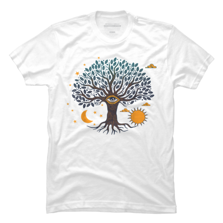 Triangle Moon Phases and Tree Life T-Shirt